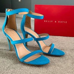 Aqua Blue High Heel Sandals